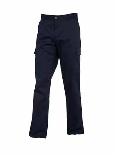 LE11® Women's Work Cargo Trousers | Combat Workwear Pants | Reinforced Knee Utility Pants | Adjustable Waist Straight Leg Navy UK | Cargo Pants Women UK | Women's Work Trousers UK-Navy-10