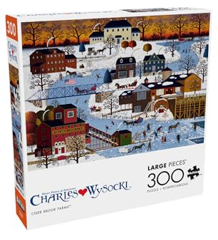 Buffalo Games - Charles Wysocki - Cider Brook Farms - Large Piece Jigsaw Puzzle for Adults - Challenging Puzzle Perfect for Game Nights - Finished Size is 21.25 x 15.00
