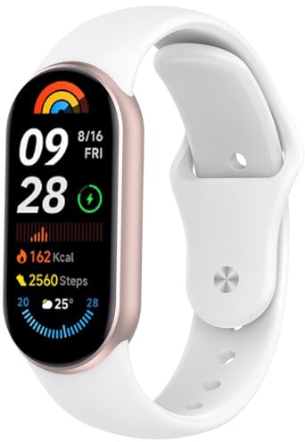KUTEWEU Cinturino Compatibile con Xiaomi Band 10 9 8 Strap, Silicone Cinturini di Ricambio Bracciale Sport Watchband per Xiaomi Band 10/Band 9/Mi 8 Smartwatch Accessori