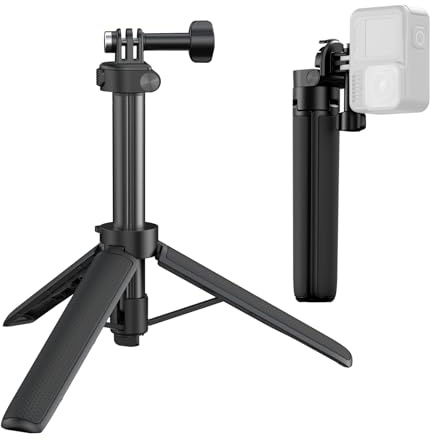 SMALLRIG 2-in-1 Selfie Stick Tripod, 7.1-20.5in Extendable, Support Horizontal & Vertical Shooting, for GoPro Hero 13/12/11/10/9, for DJI Osmo Nano Action 6/5 Pro/4/3, for Insta360 Ace Pro 2-5725