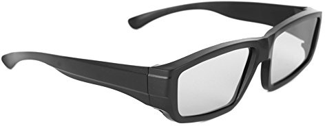 Lodoot Schwarze, zirkular polarisierte passive 3D-Brille, polarisiert, 3D und für die meisten