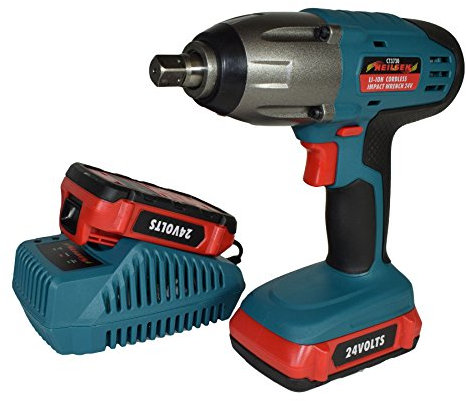 24v batterie Li-Ion visseuse sans fil pistolet 1/2 avec 2 lits Bat Lithium