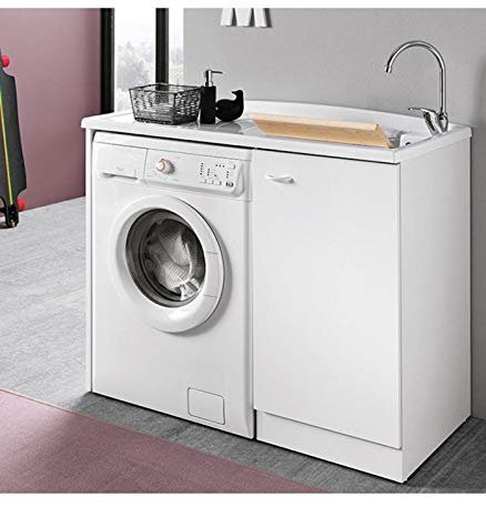 Geromin Arredamenti 7009SMARTCLS-BI Lavatoio e Base con Cesto, Bianco