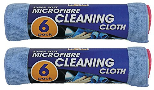 Nova Car Care Microfibre Cleaning Cloths - Pack of 12