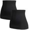 Herzmutter Bandeau abdominau Maternité pour Femme Enceinte - Lot de 2 Ceinture de Grossesse - Taille Haute - Chauffe-Reins - Extension de T-Shirt - 6300(Noir/Noir, M)