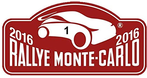 PEGATINEA Rallye Aufkleber Monte-Carlo 2016 Vynil klebstoffe Plattenaufkleber PR241