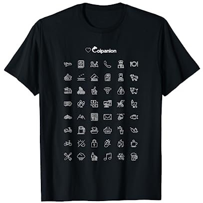Reise Symbole zum Zeigen I Weltweit Wortlos Sprechen T-Shirt