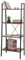 eSituro Bücherregal Leiterregal 4 Ablagen Standregal Aufbewahrung Küchenregal Badregal 60x35x148CM Schwarz+Nussbaum SSTR0053