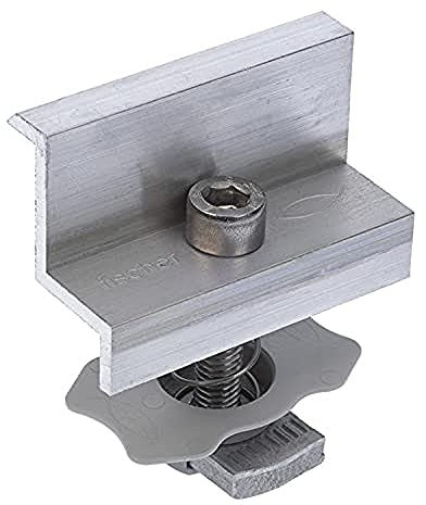 Fischer, Morsetto finale PM F 38 per moduli fotovoltaici con cornice in alluminio (10 Pezzi)