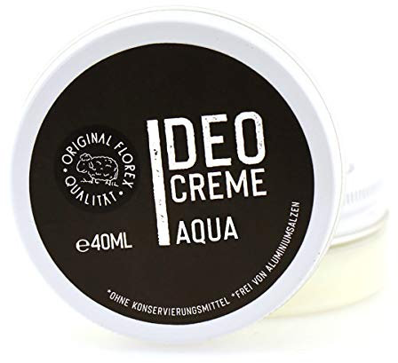 Florex Deocreme - Aqua - mit Sheabutter und Kokosöl, ohne Aluminiumsalze Alkohol Konservierungsstoffe 40 g