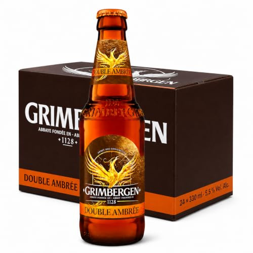 24 Flaschen Belgisches Bier Grimbergen Double Ambrée 6,5% Alc | 24 Flaschen Double Ambrée mit jeweils 0,33 l