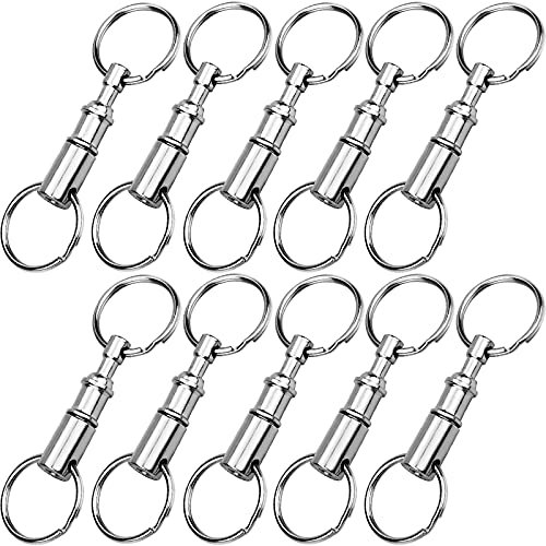 HongBoom 10 Pièces Porte Clé Détachable Porte-Clés à Dégagement Porte Clés Attache Rapide Creatif Loisir Porte Clé Pull Apart pour Voyage Bureau DIY