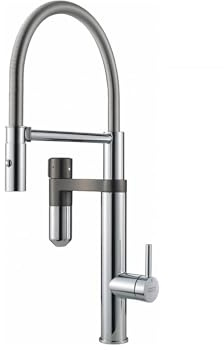 Kitchen Sink tap with Fixed spout and Filter System from franke Vital Semi-pro - Chrome/Gun Metal - 120.0621.230