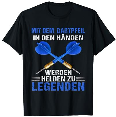 Darts Dart Geschenke Zubehör Dartpfeil Dartscheibe Dart-T-Shirt, Herren, Schwarz, S, Kurzarm, Klassische Passform, Polyester 100%, U-Ausschnitt, Klein, Regulär, Klassisch, Dartspieler
