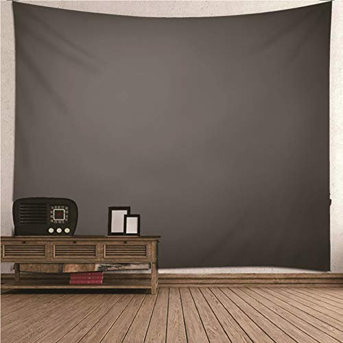EHOMERY 3D Wandteppich Wandtuch Vintage Klein Grau Minimalismus-Thema Einfarbiger Stil Wandbehang XXL Hochauflösend Wanddekoration Orient 300X260Cm