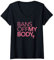 Femme Bans off My Body (rose poudré) T-Shirt avec Col en V