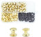 MABAHON Set di 80 Rivetti a Vite Chicago,Rivetti per Cuoio Tondo Fissaggio M5x6mm,Filettati Vite Rivetti in Metallo per DIY Lavori e Pelle Zaino Cintura - Oro