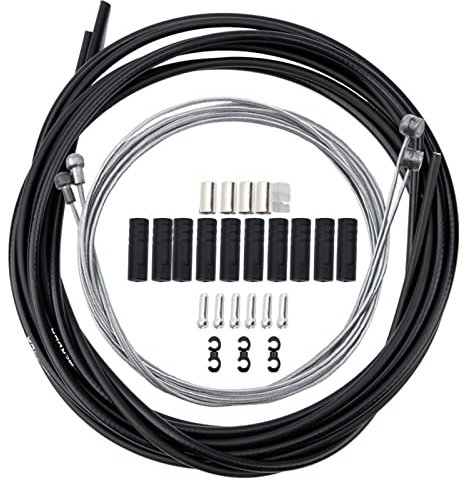 Winlauyet Kit universale per cavo freno interno per bici e mountain bike (nero)