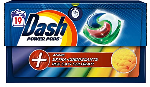 Dash Power Pods Detersivo Lavatrice in Kapsel, 19 Lavaggi