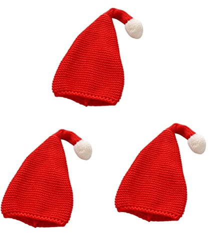 Toddmomy 3st Weihnachtsmütze Für Kinder Verrückte Weihnachtsmützen Baby-Elfen-mütze Weihnachtsmützen Für Kleinkinder Festival Warme Mütze Lange Strickmütze Warmer Hut Weihnachten Neugeboren