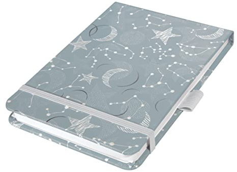 SIGEL JN348 Notizblock A6+, dotted, Jolie Cosmic Fantasy Grey, Hardcover, 79 Blatt, aus nachhaltigem Papier