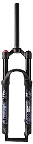 LHHL 26/27.5/29 Pollici MTB Forcella Ammortizzata Corsa 120mm QR 9mm Mountain Bike Forcella Pneumatica in Lega di Magnesio 1-1/8 Forcelle for Bicicletta A (Color : Black Manual, Size : 27.5 inch)