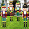 Soaoo Lot de 4 Panneaux de Noël Casse-Noisette avec Grands piquets pour décoration de Cour de Noël, décoration de Noël pour extérieur, pelouse, Porche