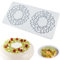 Molde hueco de silicona para fondant, chocolate, caramelos, fondant, fondant, fondant, 3D, para cupcakes, decoración de pasteles (anillo de flor C)