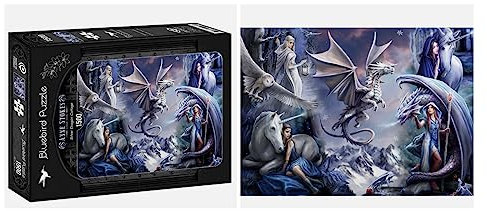 Bluebird puzzle Anne Stokes - Silberne Drachen - 1500 Stück