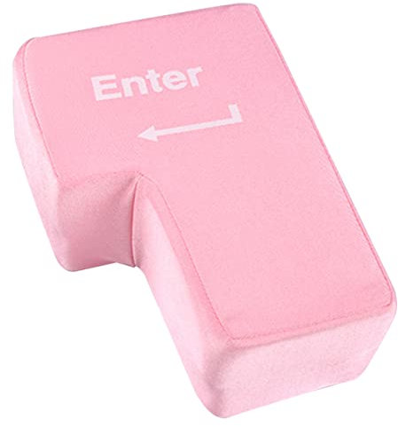 Toyvian big enter key giant enter key pillow Giant Enter Button Desk Stress Relievers For Adults funny pillow cushion lapton computer Big Enter USB notebook cervical pillow Cloth man