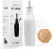BESKGAVI Olive Oil Dispenser Bottle for Kitchen - 500 ml Cooking Oil Drizzler with Brush (White)