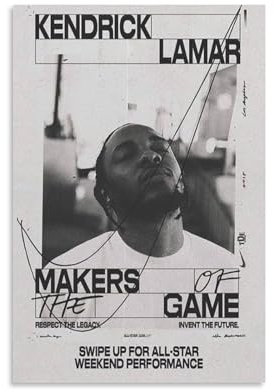 Kendrick Lamar Poster, dekoratives Gemälde, Leinwand-Wandposter und Kunstdruck, modernes Familienschlafzimmer-Dekor-Poster, 20 x 30 cm