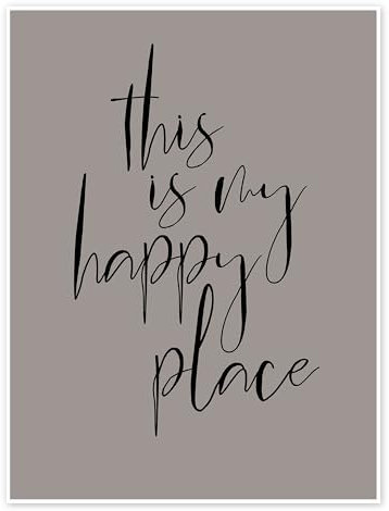 Posterlounge This is My Happy Place Poster von Typobox 30 x 40 cm Beige Wandbilder Wanddeko
