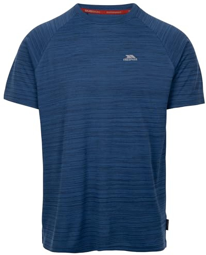 Trespass Herren Activewear Top Quickdry Feuchtigkeitstransport Kurzarm Leecana, Marineblau, XL