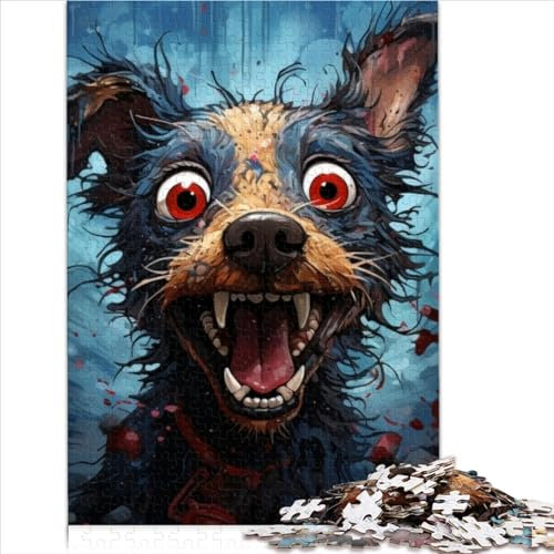Adult Puzzle Game Very Happy Naughty Dog Puzzles for Adults Kids Cardboard Puzzles Sustainable Puzzle for Adults | Games for Family Fun & Game Night (26x38cm)