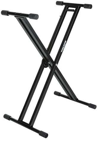 MUSIC STORE KB-4 EX, Doppel X-Ständer, für Keyboards, Synthesizer, Stagepianos, E-Pianos