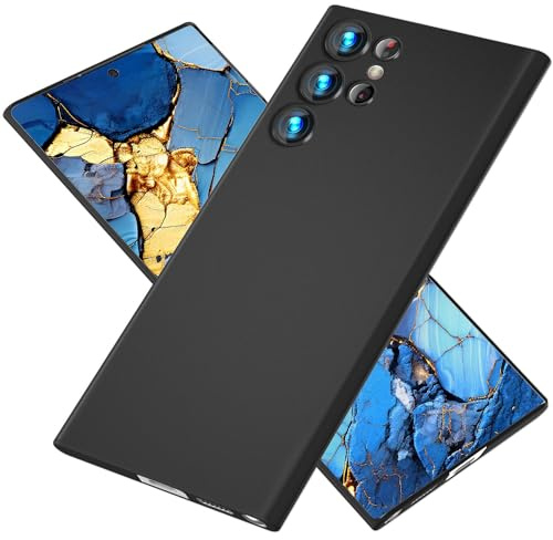 NALIA Ultra Slim Hardcase für Samsung Galaxy S24 Ultra - Hülle | Schwarz Opak, Vergilbungsschutz, UV-stabiles Polycarbonat, Linsen einzeln umschlossen, Anti-Fingerprint, Soft-Touch Grip