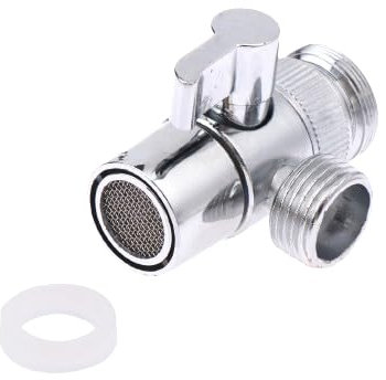 YAMSLAM Zinc Alloy Switch Faucet Adapter Kitchen Sink Splitter Diverter Valve Water Tap Connector for Toilet Bidet Shower Bathroom