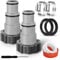 2 Stück Pool Adapter A, Schlauchadapter Pool für 32 Auf 38 mm Schlauchadapter für Pumpen Poolschlauch Adapter A, A-Serie, mit Innengewinde zum Verschrauben, Anschluss für Pool-Schlauc (2)