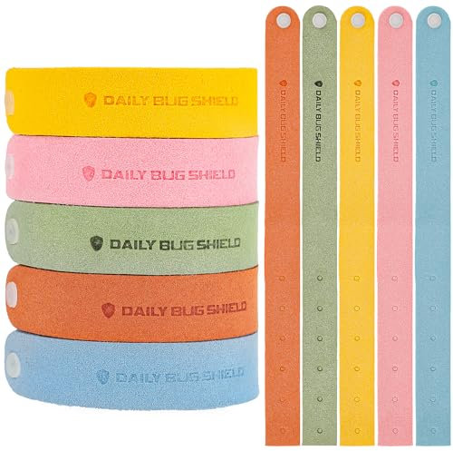 Ouligay 10 Pcs Mosquito Repellent Bracelet, Adjustable Mosquito Repellent for Kids Adults, Mosquito Repellent Bands, Anti Mosquito Bracelet Natural Insect Repellent Travel Essentials(Round)