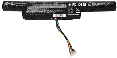 WLTree AS16B5J AS16B8J Laptop Akku für Acer Aspire 15.6 E5-575G E5-575G-53VG E5-575G-75MD E5-575-33BM E5-575G-57D4/5341, Aspire F5-573G F5-573G-57DS/52PJ 31CR19/66-2 3ICR19/66-2 3INR19/66-2 Battery