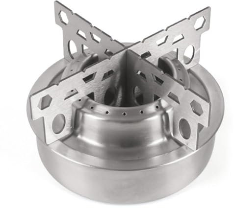 Stufa ad alcool, stufa ad alcol e rastrelliera Combo Set, Ultraleggero e Compatto Stufa per Backpacking, Campeggio, Portatile e Li