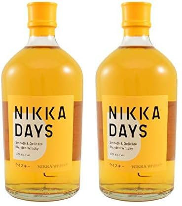 NIKKA - Days, sans étui, Blended Whisky Japonais - Notes Fruitées & de Malt - Origine : Japon - 40% Alcool - 70 cl (Lot de 2)