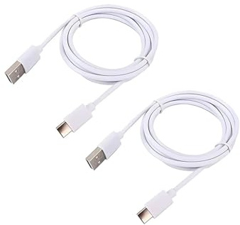 Jembe - Lot de X2 - Câble USB Type C de 1,5 m pour charge, synchronisation et transfert de données rapides - Compatible avec toutes les marques célèbres | Câble USB A vers USB C - Blanc
