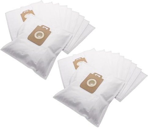 vhbw 20x Sacs compatible avec Zanussi ZAN 46... Serie, ZAN 36... Serie aspirateur - microfibre non tissée, 32cm x 19cm blanc