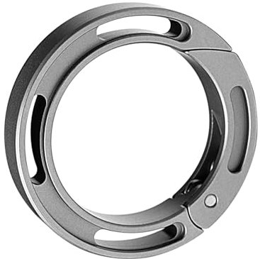 Anneaux en Métallique Mousqueton Porte-clés Anti-Perte À Dégagement Rapide Mousqueton Rond Outil Clip pour Femmes Hommes