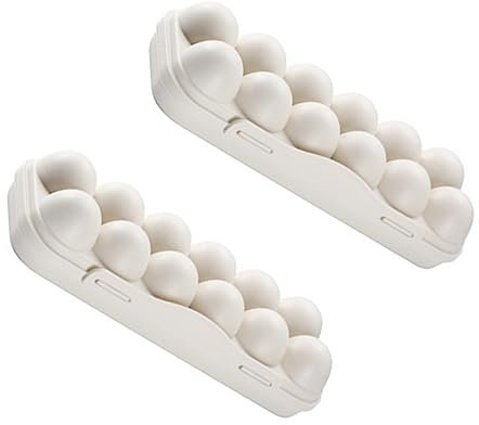GAROZATION 2piezas Contenedor Para Guardar Huevos Porta Huevos Nevera Hueveras Rejillas Práctico