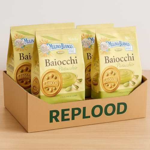 Biscotti al Pistacchio – Confezione da 4 x 240g (960g Totali) – Frollini Ripieni con Crema al Pistacchio, Gusto Intenso e Avvolgente per una Pausa Golosa