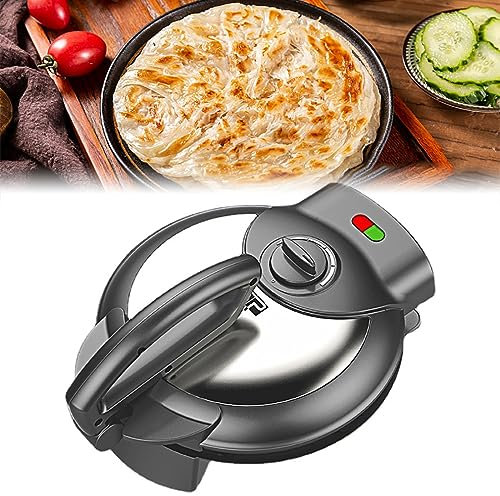 Roti Maker automatico elettrico – Superficie antiaderente con indicatore LED per crepe perfette, tortillas, chapatis – Macchina veloce per la colazione