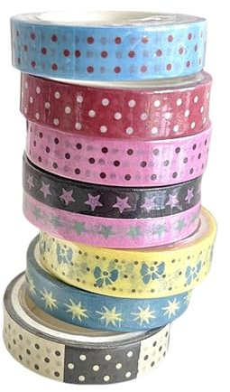 MLWSKERTY Dekoratives Klebeband für Scrapbooking, Tagebuch, Notizbuch, Bilderrahmen, Telefon, Verpackung